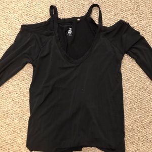 Black dressy off the shoulder top